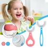 DOMUM Baby Toothbrush with U Shaped Silicone Brush Head for 360 Degree Cleaning Suitable For 2-6 Years, Manual, Heart Design, Whole Mouth Cleaning Tool For Kids - Multicolor (Pack Of 2). view 2