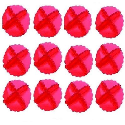 Geathje 12Pcs Washing Machine Laundry Balls for Clothes | Reusable Laundry Dryer Balls for Deep Cleaning & Softening Fabric | Eco-Friendly Cloth Washing Balls (Red, Pack of 12)