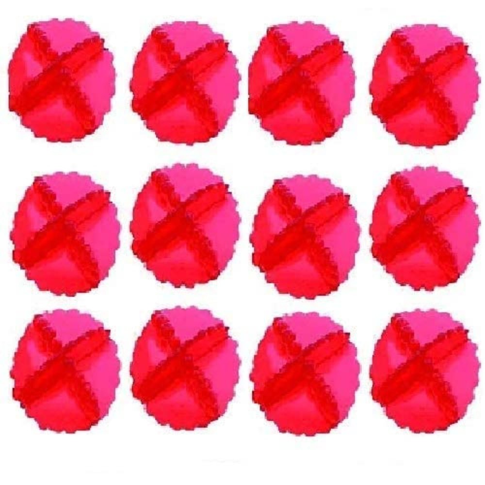 Geathje 12Pcs Washing Machine Laundry Balls for Clothes | Reusable Laundry Dryer Balls for Deep Cleaning & Softening Fabric | Eco-Friendly Cloth Washing Balls (Red, Pack of 12)