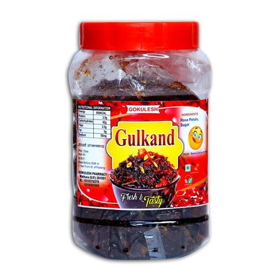 GOKULESH Organic Gulkand Made with Premium Rose Petals, Mishri & Khand (1KG)| No Refined Sugar, No Chemical, No Adulteration| 100% Natural- 1KG