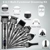 Hatteker Beard Trimmer Kit for Men Professional Hair Clipper Trimmer T-Blade Trimmer Nose Trimmer Beard Hair Shaver Nose Trimmer Hair Cuttint Kit Body Grooming Kit Cordless 6 in 1 view 2