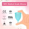 Dr Amgenic  Reusable Menstrual Cups for Women - Medium Size with Pouch | Ultra Soft, Odour and Rash Free | 100% Medical Grade Silicone | No Leakage | Protection Upto 8-10 Hours view 2