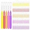 EasyHonor Braces Brush for Cleaner Interdental Brush Toothpick Dental Tooth Flossing Head Oral Dental Hygiene Flosser Toothpick Cleaners Tooth Cleaning Tool (5 Warm Colors,75pcs) view 1