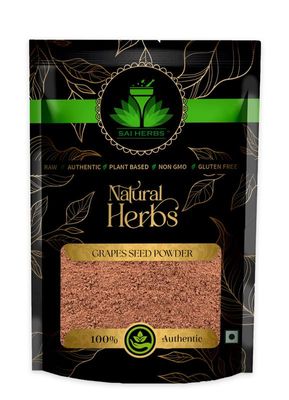 SAI HERBS Grapes Seed Siddha Powder - Angooj Beej Powder - Antioxidant Supplement Powder - Strengthens Immunity - Helps Fight Infections - Promotes Healthy Skin & Hair - Pure & Natural (100 Grams)