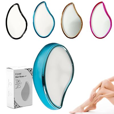 Moxtiza Crystal Hair Eraser for Women and Men, Magic Hair Eraser Crystal Hair Remover, Painless Exfoliation Hair Removal Tool Reusable & Washable, Portable Epilator(Multi Color)