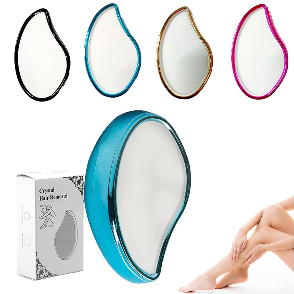 Moxtiza Crystal Hair Eraser for Women and Men, Magic Hair Eraser Crystal Hair Remover, Painless Exfoliation Hair Removal Tool Reusable & Washable, Portable Epilator(Multi Color)