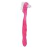Denture Brush, Denture Toothbrush False Teeth Brush, False Teeth Brush, Dirt Removal, Plaque Removal Ergonomic Double Sided Soft Hair Safe Portable Professional (Pink) view 3