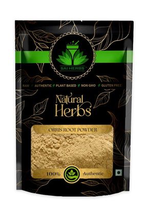 SAI HERBS Orris Root Herbal Churan - Pushkar Mool Herbal Churan - Iris Germanica - Pokhar Mool - For Hair & Skin - For Digestion - Pure & Natural (100 Grams)