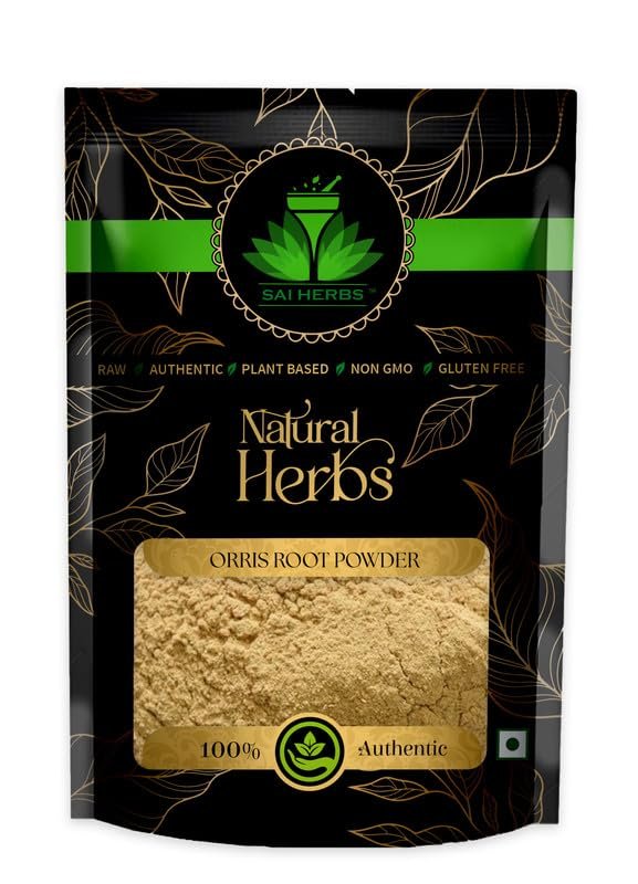 SAI HERBS Orris Root Herbal Churan - Pushkar Mool Herbal Churan - Iris Germanica - Pokhar Mool - For Hair & Skin - For Digestion - Pure & Natural (100 Grams)