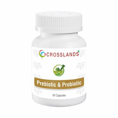 Crosslands Prebiotics and Probiotics Supplement Capsules for Men Women - 60 Capsules (Pack of 1)