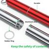 Airtight Aluminum Metal Storage Tube(3 Packs), Cute Small Pill Box Case Waterproof and Smell Proof Metal Tube Container Holder with Keychain, Fit in Pocket Purse Portable for Travel and Outdoors, 4.25 * 0.55 inch, Compact view 3