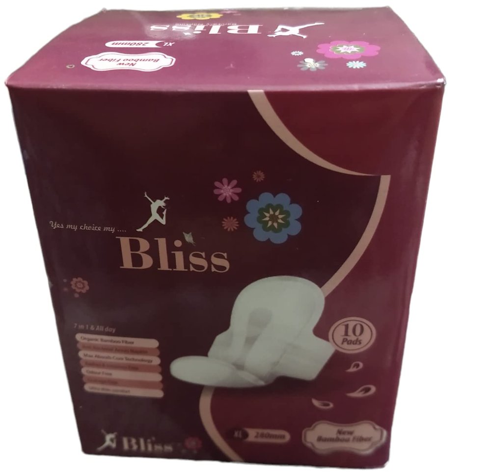 Bliss - 100% Organic XL + Size Sanitary Napkins ( 10 Pads in Pack)