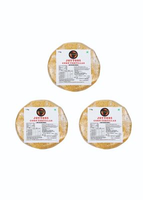 JOYTOSS Tortilla Wrap | Fresh Taste & Soft Texture l Best for Wraps, Tacos, Nachos & Rolls l Ready to Eat Healthy Food - Pack of 3 X 25 Pcs (MIXHERB)