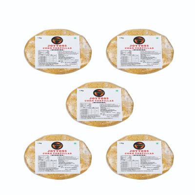 JOYTOSS Spinach Tortilla Wraps | Fresh, Soft & Healthy | Perfect for Wraps, Tacos, Nachos & Rolls | Pack of 5 X 25 Pcs Ready to Eat!