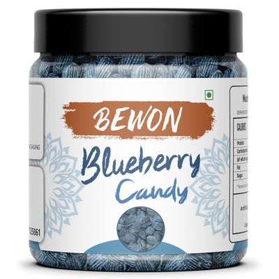 BEWON Delicious Blueberry Candy 400g Jar | Sweet & Tangy Fruity Flavor | Natural & Guilt-Free | Perfect for Snacking & Gifting
