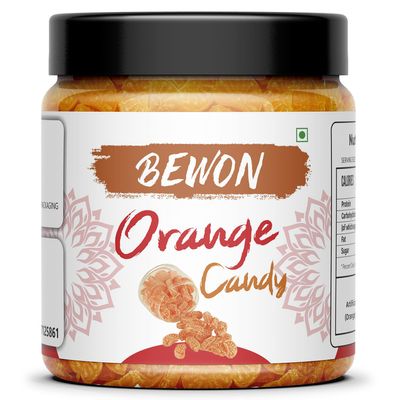 BEWON Orange Candy Refreshing Citrus Flavor | Orange Toffee | Orange Flavoured Toffee - (400gm)