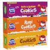 Bebe Burp Cookies & Biscuits for Kids | Combo Pack  Ragi, Whole Wheat & Oats & Raisins | 100% Natural, No Preservatives, No Sugar | Healthy Snacks for All Ages | Natural Ingredients | 450g (Pack of 3) view 1