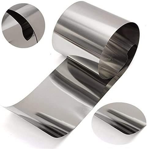 AVIATION METAL & ALLOYS Silver Aluminium Sheet Roll | Metal Foil Plate (1000mm x 100mm x 0.05mm) | DIY Craft, Art & Decoration | Research & Development | Flexible & Durable