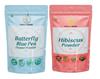 A D Food & Herbs Combo of Butterfly Pea Flower/Hibiscus Powder Aromatic Edible for Homemade Lattes, Tea Blends, Bath Salts, Face packs & Body packs (100 GMS x Pack of 2) view 1