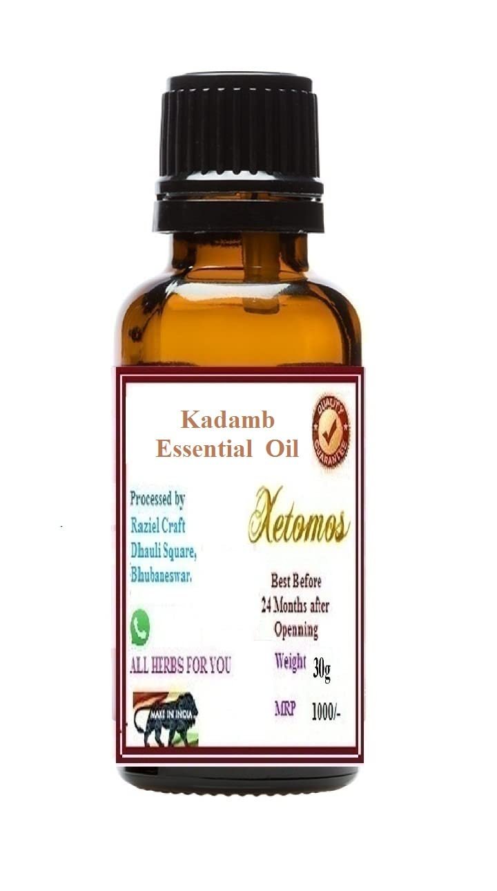 Xetomos Kadamb Essential oil 30 ml Anthocephalus cadamba, Kadam, Kadamb, Vellaikkatampu, Katampu, Kadamba, Kadabe, Kadava, Kadavu, kadaha, Helthege, Rudrakskamba, Banphar