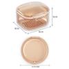loevcc Retainer Case, Retainer Cleaner Case 2 Pack, Portable Denture Cases and Unique Denture Bath with Drain Tray, Denture Bridges, Partial Dentures, Traditional Braces, Etc. (Orange) view 2