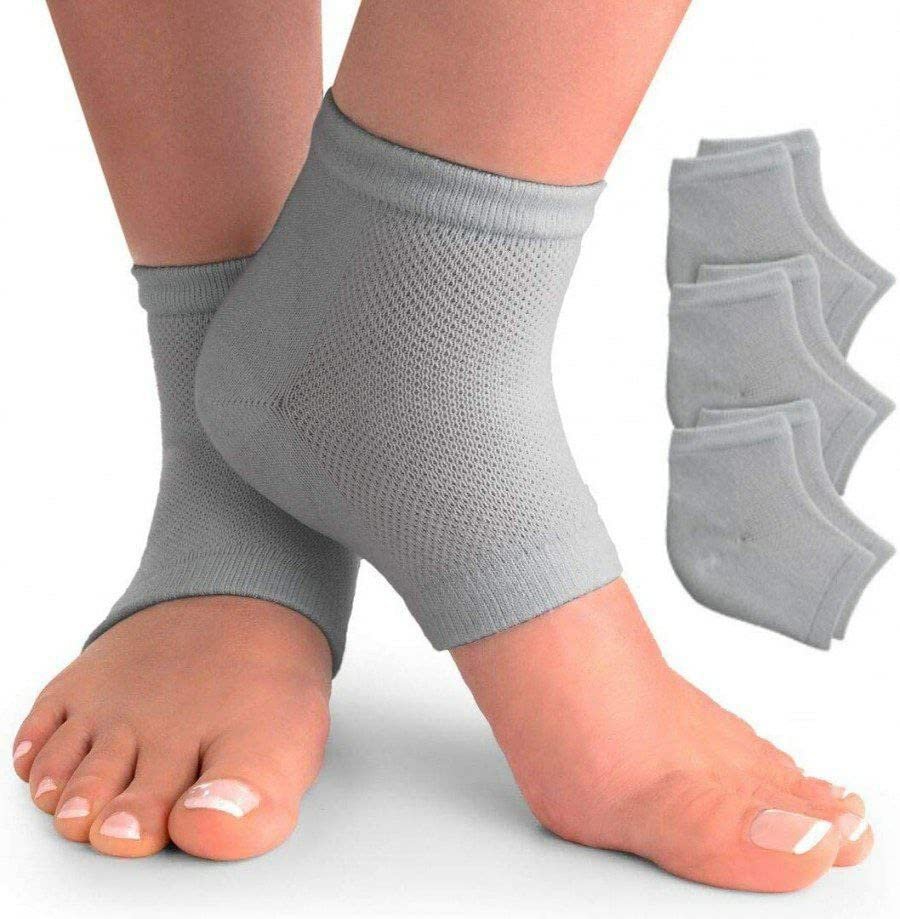 CALIST Crack Cotton Foot Protector Moisturizing Socks with Spa Gel,Heel Pain Relief Silicone Gel Pad Heel Protector Socks with Spa Botanical for Men and Women Cotton Socks -Multicolour