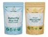 A D Food & Herbs Combo of Butterfly Pea Flower/Marigold Powder Aromatic Edible for Homemade Lattes, Tea Blends, Bath Salts, Face packs & Body packs (100 GMS x Pack of 2) view 1