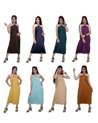BIOWAY Femista Random Color Multipurpose Gown Reusable for Waxing | Facial Spa Massage Makeup Gown | for Beauty Parlor/Salon/Spa & Personal (Maternity/Nightwear) Home use Multicolour