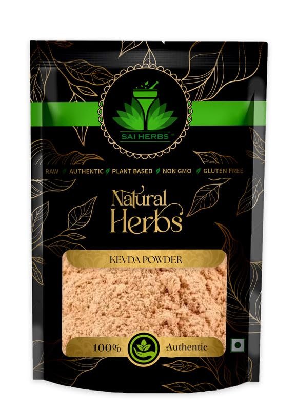 SAI HERBS Kevda Raw Powder - Kewda Raw Powder - Pandanus Pygmaeus Raw Powder - Pure & Natural (100 Grams)