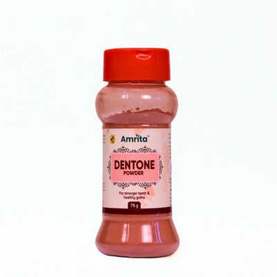 Amrita Dentone Tooth Powder | 75 grams | Pack of 3 | Herbal Way for Healthy Gums | Plague Removal | Teeth Whitening