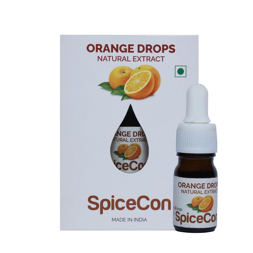 SpiceCon Orange Extract | Natural Orange Drops | Gluten Free Extract | Vegan | 5 ML (180 Drops)