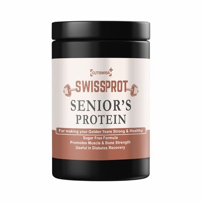 CUTISWISS Protein Powder Supplement for Senior Citizens | Protein Powder for Elders, 40+ & Old Age Men & Women (360 Gm)