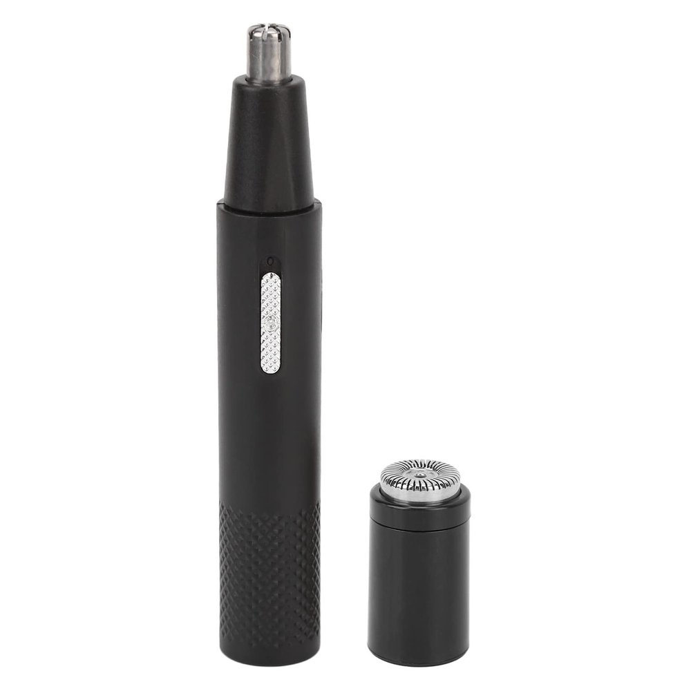 Electric Nose Depilatory, Multifunctional Nose Hair Trimmer 2 in 1 High Speed Motor 3D Floating Coat Design For Men For Ear For Eyebrow For Lips (Black)