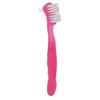 False Teeth Cleaning Brush, Dirt Removal Professional Denture Brush Safe Soft Hair Double Sided for Home Travel (Pink) view 1