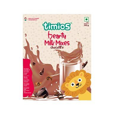 Timios High Protein Chocolate Swirl Milk Mix |No Sugar | Supergrain Blend of Oats | Organic Jowar | Cocoa Powder | 250g