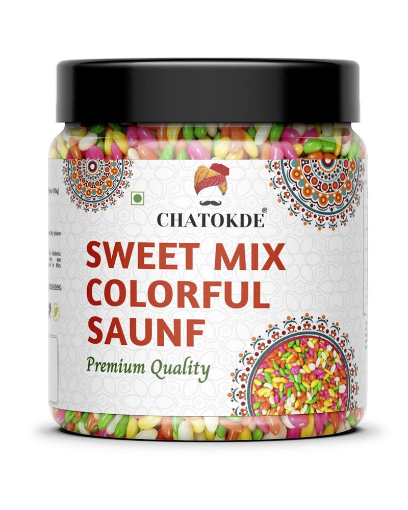 CHATOKDE Colourful Sugar Coated SAUNF| Colorful Fennel Seed - 400 gms. Mouth Freshener| Jar Pack|