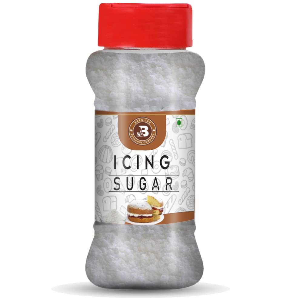 Brew Lab Icing Sugar Ideal for Frostings, Glazes, Fudge, Thickening Cakes & Desserts Icing Sugar (100 g)