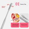 Digital Shoppy 6 Pcs Ear Wax Removal Ear Picking Spoon Set Ear Care Cleaning Earpicks With Storage Case Stainless Steel Tools Kit (Dark Blue) view 3