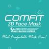 Romsons Comfit 3D Disposable Face Mask with 4 Layer Protection - Black (Pack of 6) 150 Pieces view 3