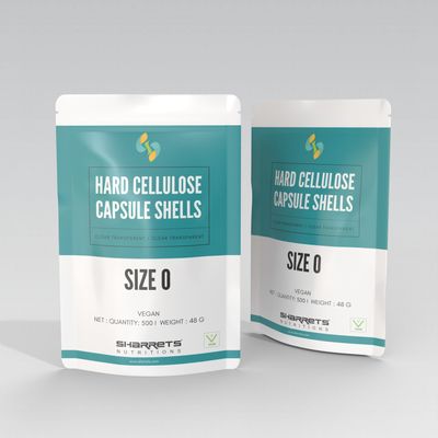 Sharrets Empty HPMC (Hydoxypropyl Methyl Cellulose) Size "0" Clear Transparent Vegan Capsules 500 x 2 (Pack of 2)