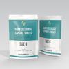 Sharrets Empty HPMC (Hydoxypropyl Methyl Cellulose) Size "0" Clear Transparent Vegan Capsules 500 x 2 (Pack of 2) view 1
