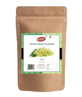 Aathirai Dried Neem Flower - 50 GMS | Buy 1 Get 20 GMS Pack Free | Organic Neem Flower | Indian Lilac Flower | 100% Natural Veppam Poo | Dried Neem Flower for Rasam, Tea, Soups