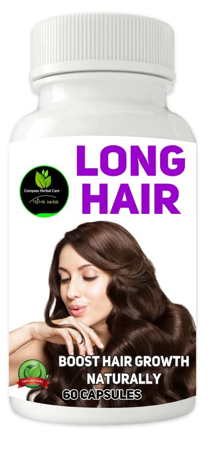 Long Hair Ayurvedic Medicine, Natural Hair Gain Supplement,60 Capsule, Pack of 1, No Side Effect