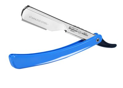 SHALIMAR BRAND PROFESSIONAL BARBER PLASTIC BODY STAINLESS STEEL STRAIGHT EDGE RAZOR FOLDING USTRA FOR BEARD SHAPING WITH 1 BLADE SALON USE & HOME USE, MEN