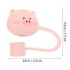 12Pcs Silicone Animals/Cactus Shape Straw Covers Cartoon Straw Tips Cover Reusable Silicone Straw Toppers Cute Straws Plugs for 6 to 8 mm Straws Home Kitchen Accessories view 2