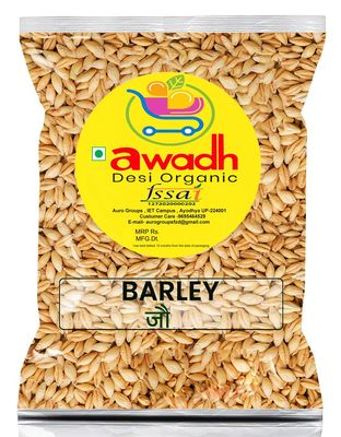 Awadh- Organic Whole Grain Barley Seeds 490g |Sabut Jau | Puja Jau | Havan Jao | Pooja Jao | Sabut Jau | Jau for Kalash | Desi Jau From Holy Land Ayodhya