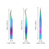 3 Pieces Eyelash Extension Tweezers Set Stainless Steel Tweezers Lash Extension Tweezers with Storage Case Eye Makeup Tools view 2