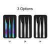 3 Pieces Eyelash Extension Tweezers Set Stainless Steel Tweezers Lash Extension Tweezers with Storage Case Eye Makeup Tools view 3