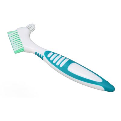 Denture Brush, Unique Design Denture Cleaning Brush Effective Cleaning Safe Nontoxic for Hotel for Home for Travel