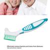 Denture Brush, Unique Design Denture Cleaning Brush Effective Cleaning Safe Nontoxic for Hotel for Home for Travel view 3